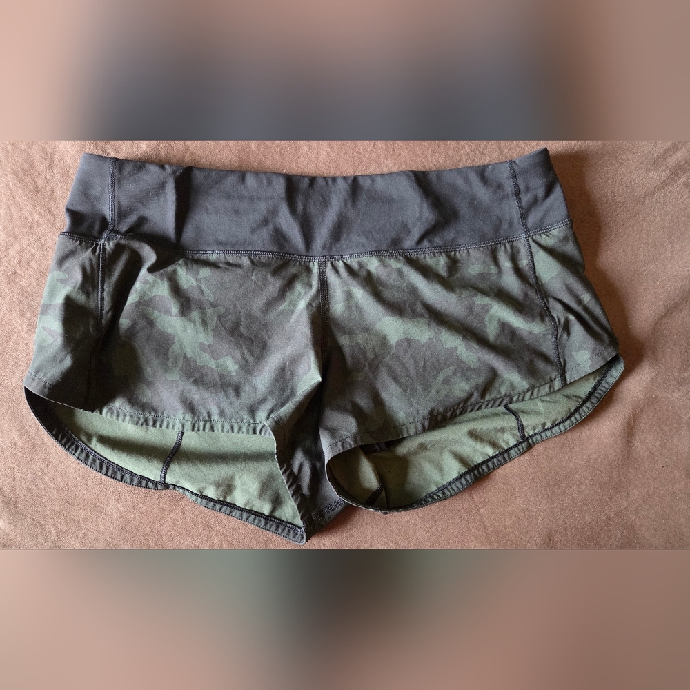 Camo Green Lululemon Women's Shorts Size 8
